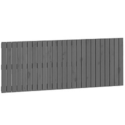 vidaXL Tête de lit murale Gris 159,5x3x60 cm Bois massif de pin