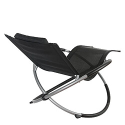 Acheter Bcelec HMBL-04-BLACK Chaise longue noire, relax de jardin, chaise de jardin, rocking chair, résistant aux intempéries, max 180kg