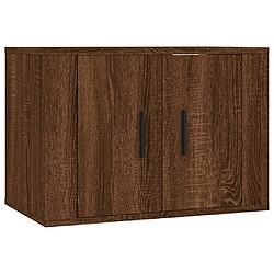 vidaXL Meuble TV mural Chêne marron 57x34,5x40 cm