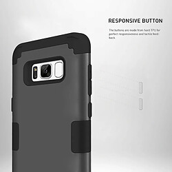 Avis Wewoo Coque renforcée noir pour Samsung Galaxy S8 Dropproof 3 en 1 manchon en silicone téléphone mobile