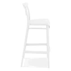 Avis Alterego Tabouret de bar 'BERLIOZ' style rétro en matière plastique blanche