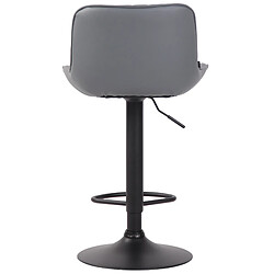 Non Tabouret de bar Lentini simili cuir noir pas cher