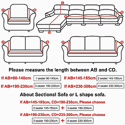 Avis Wewoo Housse de canapé Les couvertures élastiques de sofa de divan épais de couverture de de tissu de ne comprennent pas la taie d'oreillerspécification 1 siège 90-140cm noir