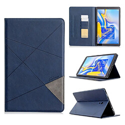 Etui en PU motif géométrique avec support bleu pour votre Samsung Galaxy Tab A 10.5 (2018) T590 T595