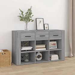 vidaXL Buffet Sonoma gris 100x30x59,5 cm Bois d'ingénierie