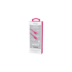 Jaym Câble USB vers Micro-USB 2.4A - 1,5 mètres - Collection POP - Rose pas cher