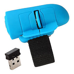 Souris de poche optique sans fil USB 2.4G pour PC portable bleu pas cher