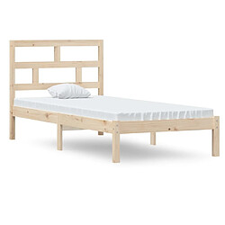 Maison Chic Lit adulte - Lit simple Cadre de lit,Structure du lit Contemporain Bois massif 90x190 cm Simple -MN89420