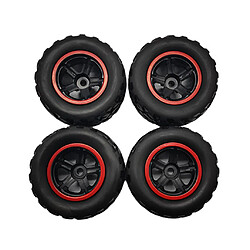 Jante De Roue De Moyeu De Coffre De Voiture 4xRC Et Pneus Pour Camion De Voiture RC WPL D12 RC Noir Rouge pas cher