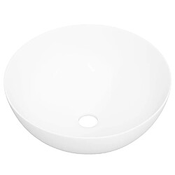 vidaXL Lavabo blanc 36x15 cm céramique rond