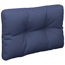 vidaXL Coussin de palette bleu marine 60x40x12 cm tissu