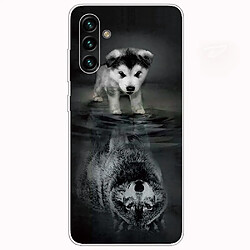 Coque en TPU antichoc, anti-rayures chien et loup pour votre Samsung Galaxy A13 5G