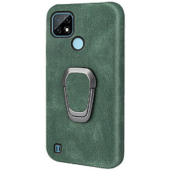 Coque en TPU + PU avec béquille, vert pour votre Realme C21