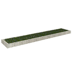 vidaXL Lit surélevé à gabion Acier galvanisé 500x100x20 cm