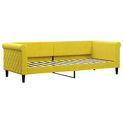 vidaXL Lit de repos sans matelas jaune 80x200 cm velours