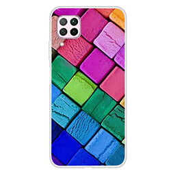 Coque en TPU impression de motifs souple blocs colorés pour votre Huawei P40 lite/Nova 7i/Nova 6 SE