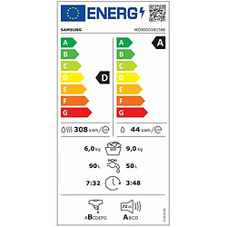 Laveuse - Sécheuse Samsung WD90DG5B15BEEC 1400 rpm 9 kg 6 Kg