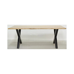 Acheter Aubry Gaspard Table rectangulaire en acacia pied X L 200 Ep. 35mm.