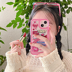 GUPBOO Étui pour iPhone13 Graffiti Anglais Retro Pavilion Girl Coque Téléphone Transparent Doux