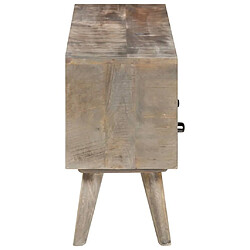 Avis Maison Chic Meuble TV scandinave - Banc TV pour salon Gris 130x35x51 cm Bois massif de manguier brut -MN63831