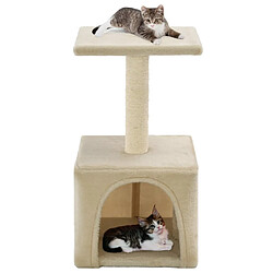 vidaXL Arbre à chat avec griffoirs en sisal 55 cm Beige