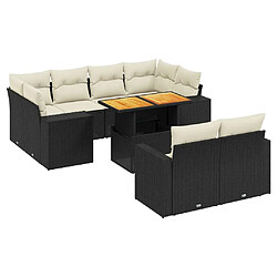 Maison Chic Salon de jardin 11 pcs avec coussins, Ensemble Tables et chaises d'extérieur noir résine tressée -GKD851958