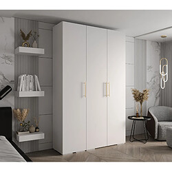 Abiks Meble Armoire Inova 3 À Portes Battantes 236,7/150/47 3 Portes (bianco/d’oro)