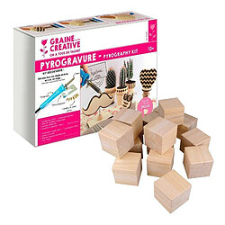 Avis Youdoit Coffret pyrogravure + 16 cubes en bois 6 cm