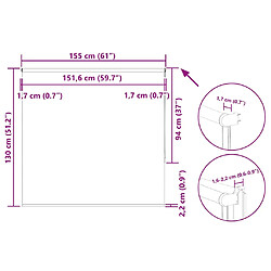 vidaXL Store enrouleur occultant largeur du tissu 151,6 cm polyester pas cher