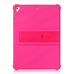 Coque en silicone Souple avec béquille rose pour votre Apple iPad Air (2020)/iPad Air 2/iPad 9.7 pouces (2017)/iPad 9.7 pouces (2018)