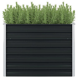 vidaXL Jardinière surélevée Anthracite 100x100x77 cm Acier galvanisé