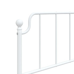 Maison Chic Tête de lit moderne pour chambre - Décoration de lit métal blanc 100 cm -MN44066 pas cher