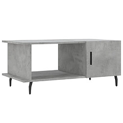 Maison Chic Table basse,Table Console Table d'appoint, Table pour salon gris béton 90x50x40 cm bois d'ingénierie -MN78908