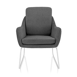 Fauteuil Lounge / fauteuil relax LAGUNO W tissu gris foncé 1 place hjh OFFICE 