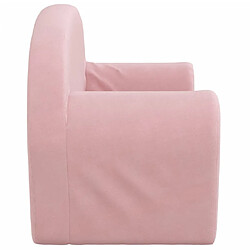 Maison Chic Canapé-lit convertible 2 places, Clic-Clac pour enfants rose peluche douce -GKD90180 pas cher