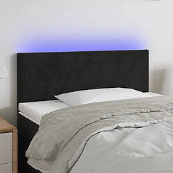 vidaXL Tête de lit à LED Noir 80x5x78/88 cm Velours