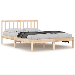 vidaXL Cadre de lit sans matelas bois de pin massif 120x190 cm