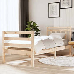 Maison Chic Lit Moderne Chambre - Cadre/structure de lit pour adulte Bois massif 75x190 cm Petit simple -MN54053