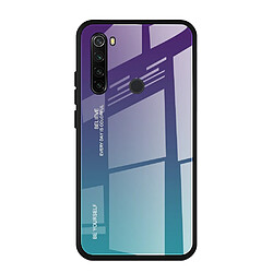 Wewoo Coque Pour Xiaomi Redmi Note 8T étui en verre de couleur dégradée violet