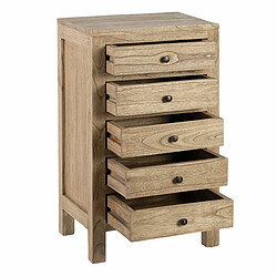 Avis BigBuy Home Table de Nuit MIRÓ Naturel bois mindi 44 x 34 x 77 cm