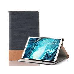 Wewoo Housse Coque Étui en cuir avec texture horizontale et support pour cartes et porte-cartes Huawei MediaPad M6 8.4 2019 bleu foncé