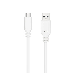 Câble Nanocable 2.0 3A USB-C Mâle vers USB-A Mâle - Longueur 1,50m - Couleur Blanc