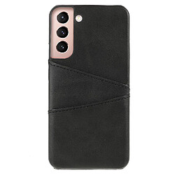 Coque en TPU + PU avec porte-cartes noir pour votre Samsung Galaxy S22 5G