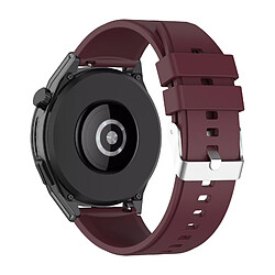 Avizar Bracelet pour Huawei Watch GT Runner Renforcé Boucle Argentée Bordeaux