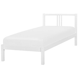 Beliani Lit simple en bois blanc 90 x 200 cm VANNES