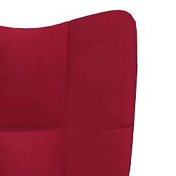 Maison Chic Chaise de relaxation | Fauteuil relax Rouge bordeaux Velours -GKD65480 pas cher