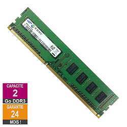 Barrette Mémoire 2Go RAM DDR3 Samsung M378B5773DH0-CK0 PC3-12800U 1600MHz 1Rx8 - Reconditionné