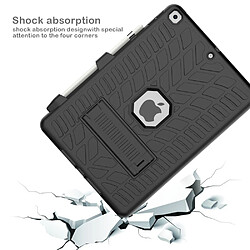 Coque en TPU + silicone anti-chute, surface de pneu froide, hybride noir pour votre Apple iPad 10.2 (2020)/(2019)