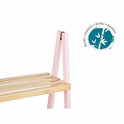 Berilo Etagère de salle de bains Rose Naturel Bambou Bois de pin 40,3 x 81,5 x 30 cm pas cher