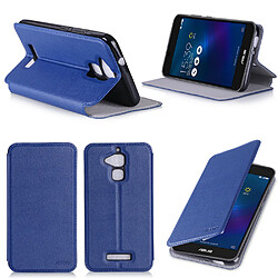 Xeptio Etui luxe Asus Zenfone 3 MAX ZC520TL bleu avec stand - Housse pochette